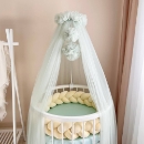 Set lenjerie pentru Patut Bebe din 6 piese Lion crem (20)